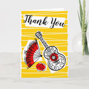 Cartão De Agradecimento Grupo Espanhol de Souvenirs Obrigado vertical