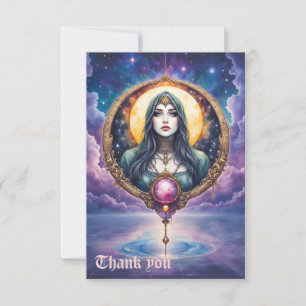 Cartão De Agradecimento Guardiã dos Sonhos Lunar – Guardiã da Noite.  