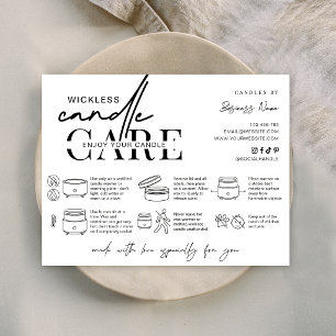 Cartão De Agradecimento Guia de Instruções de Segurança para Velas Sem Pav