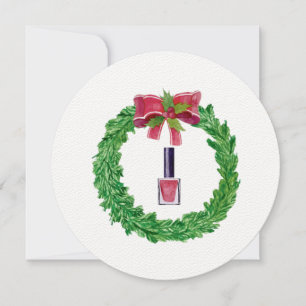 Cartão De Agradecimento Guirlanda de esmalte de unha Salão/Spa personalizá