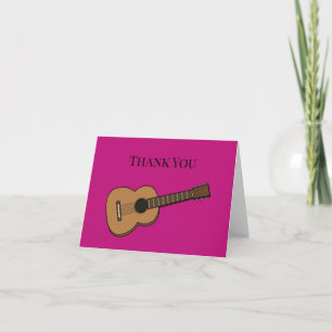 Cartão De Agradecimento Guitar Cartoon Personalizar