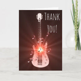Cartão De Agradecimento Guitar Music Theme Thank You