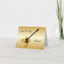 Cartão De Agradecimento Guitarra Acústica Personalizada Obrigado
