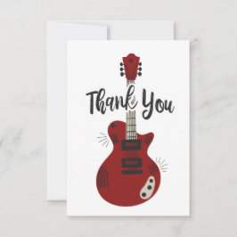 Cartão de agradecimento guitarra Rock N Roll