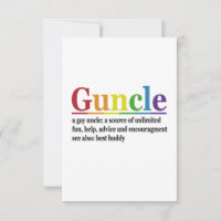 Guncle Definition Rainbow Funny Gift