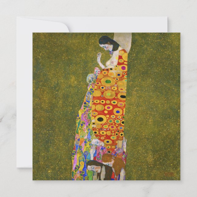 Cartão De Agradecimento Gustav Klimt - Esperança II (Frente)