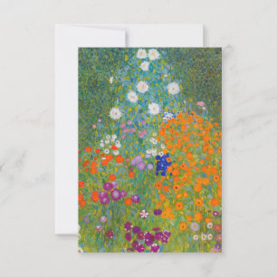 Cartão De Agradecimento Gustav Klimt - Jardim de Flores