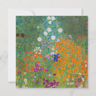 Cartão De Agradecimento Gustav Klimt - Jardim de Flores