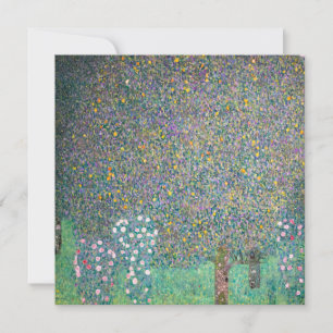 Cartão De Agradecimento Gustav Klimt - Roseiras sob as Árvores