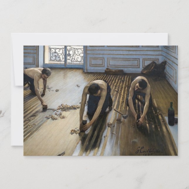 Cartão De Agradecimento Gustave Caillebotte - Os Raspadores de Piso (Frente)