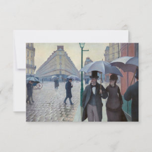 Cartão De Agradecimento Gustave Caillebotte - Rua de Paris; Dia Chuvoso