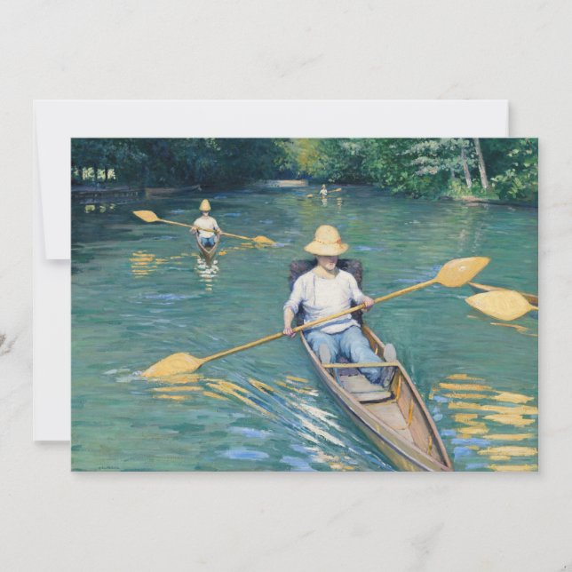 Cartão De Agradecimento Gustave Caillebotte - Skiffs nos Yerres (Frente)