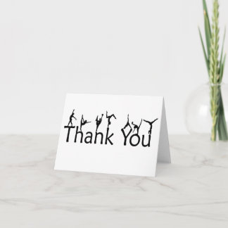 Cartão De Agradecimento Gymnasts on Letters Thank You Card