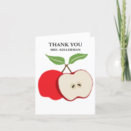 Cartão De Agradecimento Half Apple Teacher Appreciation Monogrammed Name