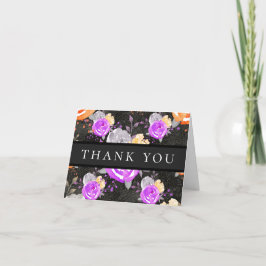 Cartão De Agradecimento Halloween A Little Boo Vintage Chá de fraldas Flor