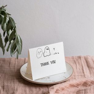 Cartão De Agradecimento Halloween Baby Breaking obrigado você Chá de frald