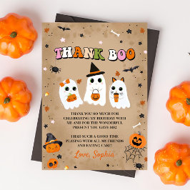 Cartão De Agradecimento Halloween Cute Ghost Birthday