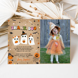 Cartão De Agradecimento Halloween Cute Ghost Birthday