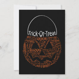 Cartão De Agradecimento Halloween Pumpkin Typografia Orange Black