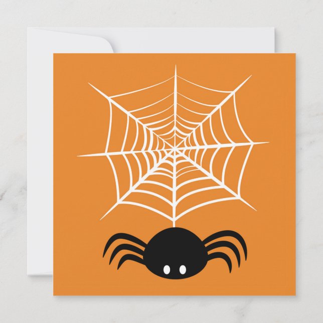 Cartão De Agradecimento Halloween Spider Web (Verso)