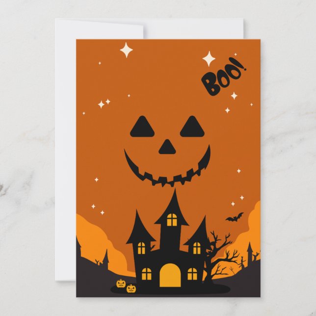 Cartão De Agradecimento Halloween Themed Baby Shower Invite (Frente)