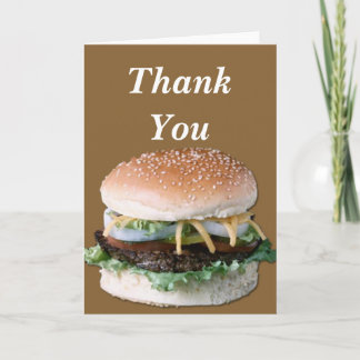 Cartão De Agradecimento Hamburger Thank You Greeting Card