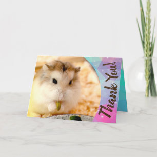 Cartão De Agradecimento Hammyville - Hamster Bonito Obrigado