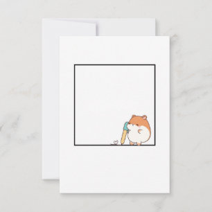 Cartão De Agradecimento Hamster, tema de hamster fofo