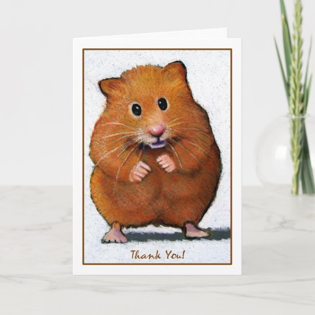 CARTÃO DE AGRADECIMENTO HAMSTER THANK YOU CARD (Frente)