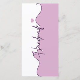 Cartão De Agradecimento Handmade With Love Floral Small Business Packaging