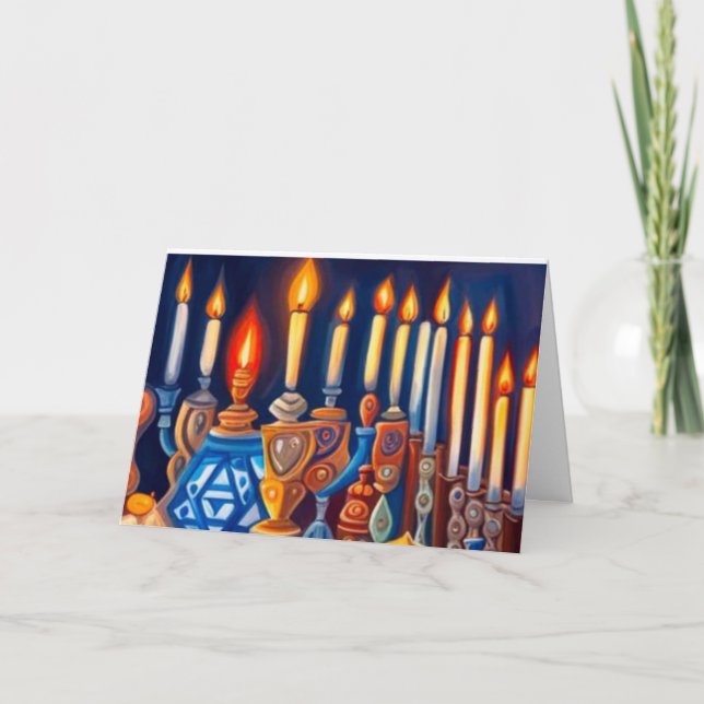 Cartão De Agradecimento Hanukkah Card 9 (Frente)