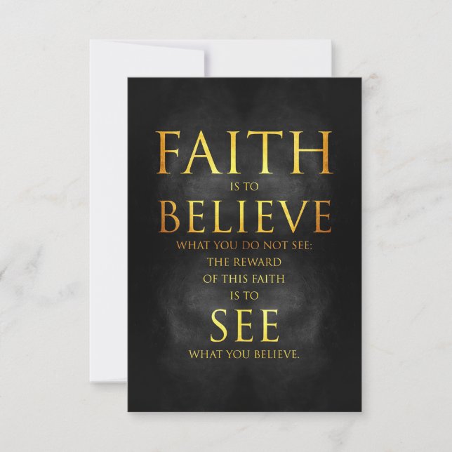 Cartão De Agradecimento Happiness Quote Faith Believe See (Frente)