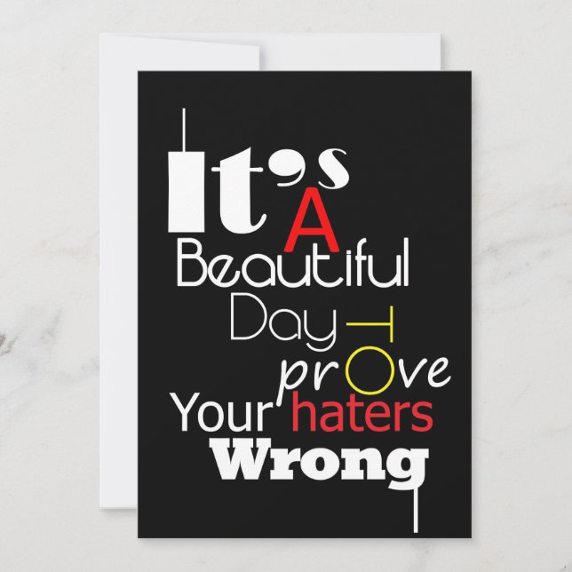 Cartão De Agradecimento Happiness Quote It Is A Beautiful Day (Frente)