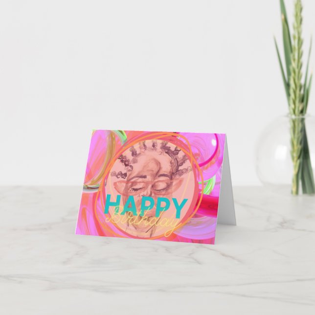 Cartão De Agradecimento Happy Birthday (Frente)