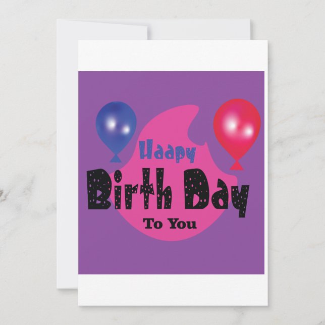 Cartão De Agradecimento Happy Birthday – Colorful Celebration Party Design (Frente)