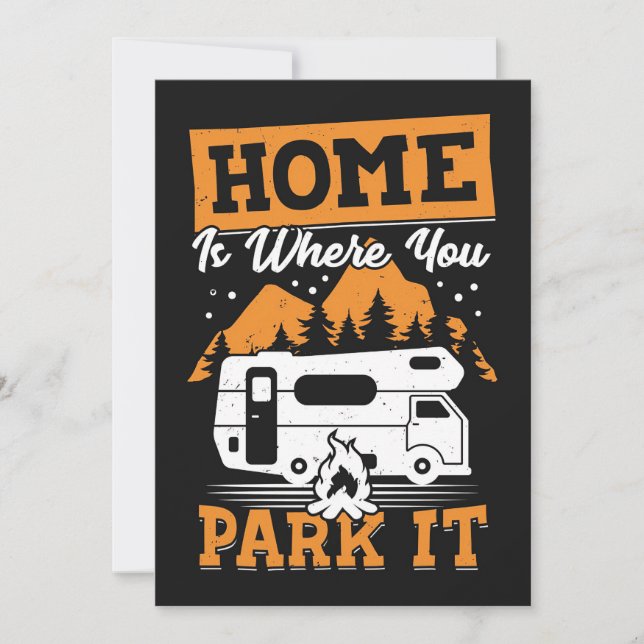 Cartão De Agradecimento Happy Camper Home Is Where You Park It (Frente)