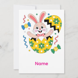 Cartão De Agradecimento Happy Easter Party Bunny Popping Out