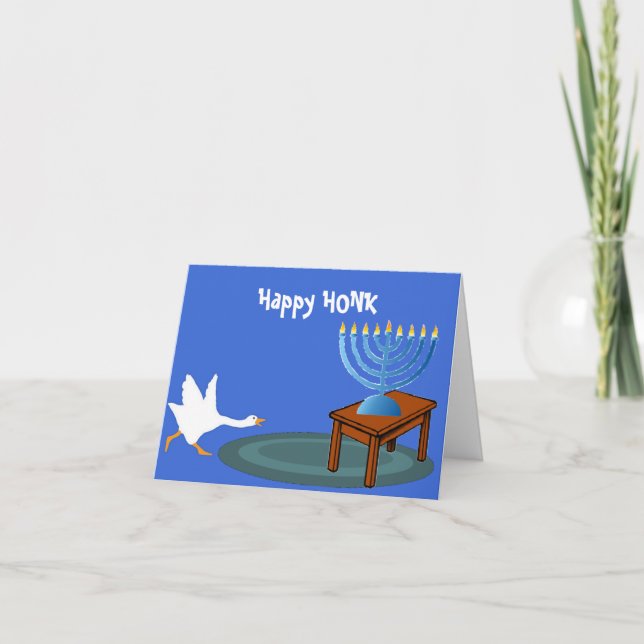 Cartão De Agradecimento Happy HONK Hannukah card (Frente)