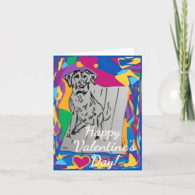 Cartão De Agradecimento Happy Valentine's Day Greeting Card (Frente)