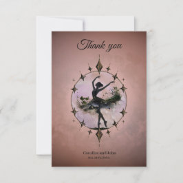 Cartão De Agradecimento Harmonia do Movimento A bailarina à luz das estrel