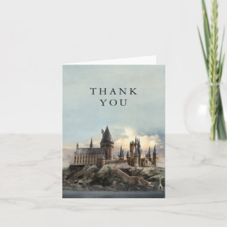 Cartão De Agradecimento Harry Potter Castelo de Hogwarts Obrigado