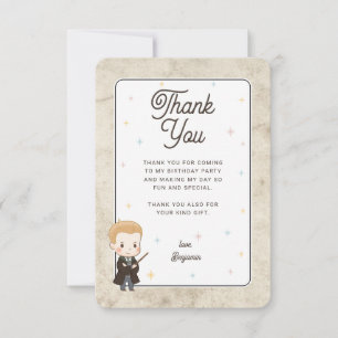 Cartão De Agradecimento Harry Potter Chibi Draco Malfoy Mago Aniversário