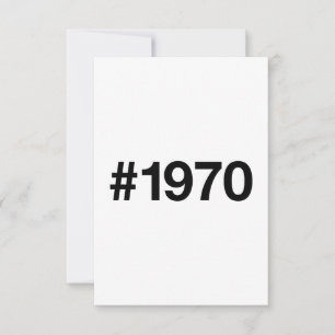 Cartão De Agradecimento Hashtag 1970