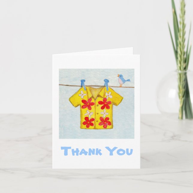 Cartão De Agradecimento Hawaiian Shirt thank you card (Frente)