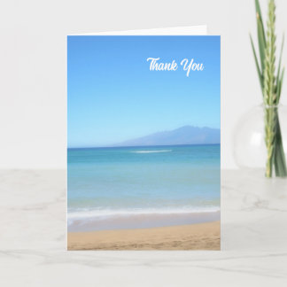 Cartão De Agradecimento Hawaiian Shore and Ocean Folded Thank You Card
