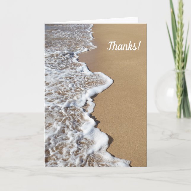 Cartão De Agradecimento Hawaiian Shoreline Folded Thank You Card (Frente)