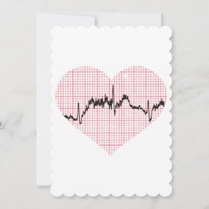 Cartão De Agradecimento Heart Beat VII