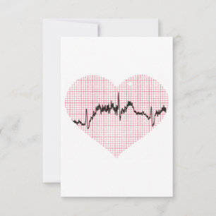Cartão De Agradecimento Heart Beat VII