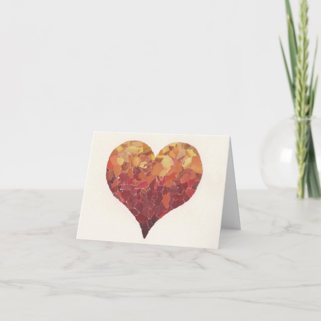 Cartão De Agradecimento Heart card to express thanks or love (Frente)
