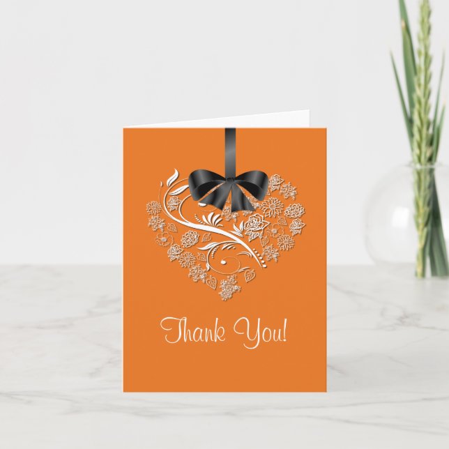 Cartão De Agradecimento Heartfelt Thank You Card - pumpkin (Frente)